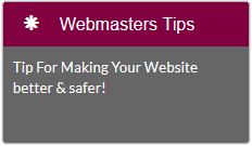 Webmaster Tips App Online-Menu